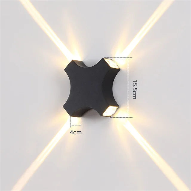 AuraShine - Applique Terra Beam | Éclairage mural LED pour jardin et extérieur