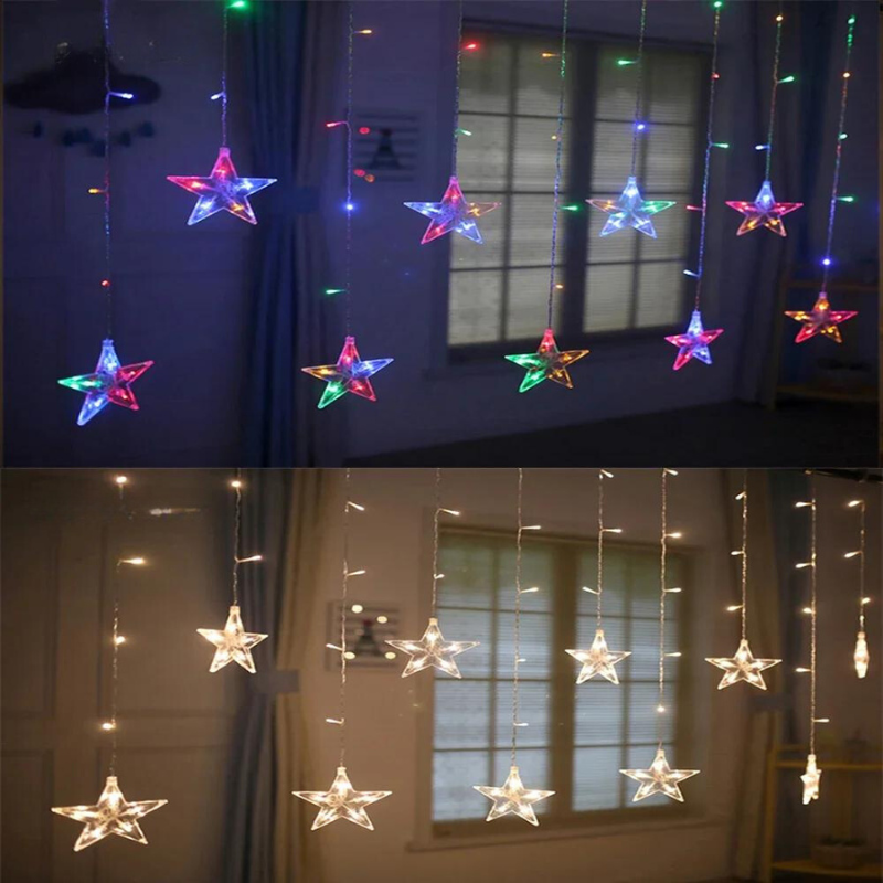 Lumières Festives - Guirlande en forme d'étoile et de lune