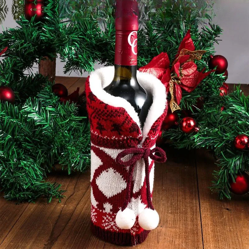 Réchauffeur de vin - Housse de bouteille de vin pour Noël