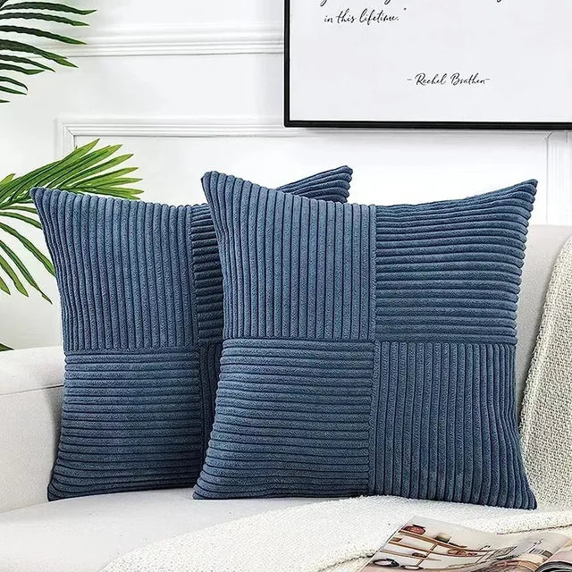 Housses de coussin douces rayées LuminaSplice