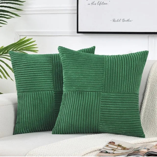 Housses de coussin douces rayées LuminaSplice