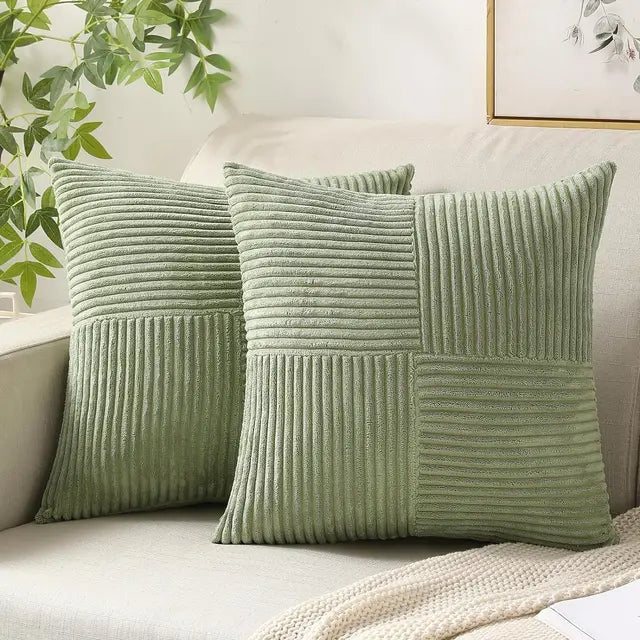 Housses de coussin douces rayées LuminaSplice