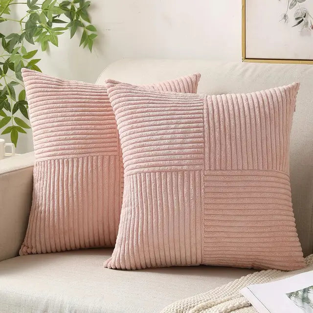 Housses de coussin douces rayées LuminaSplice