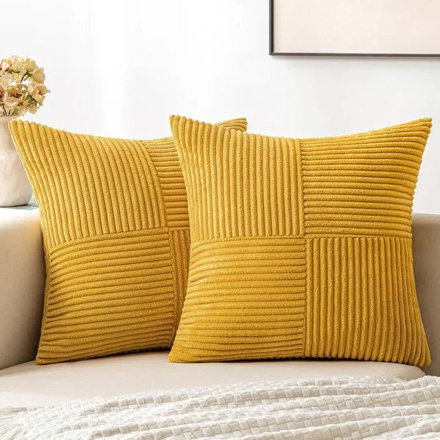 Housses de coussin douces rayées LuminaSplice