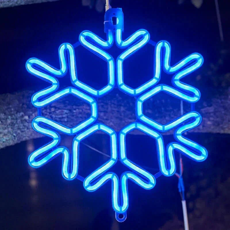 Étoile d'Hiver - Lumières LED Flocon de Neige Étincelant