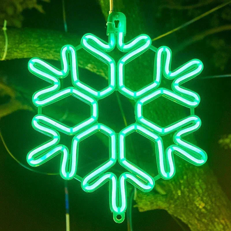 Étoile d'Hiver - Lumières LED Flocon de Neige Étincelant