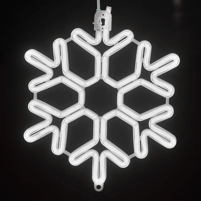 Étoile d'Hiver - Lumières LED Flocon de Neige Étincelant