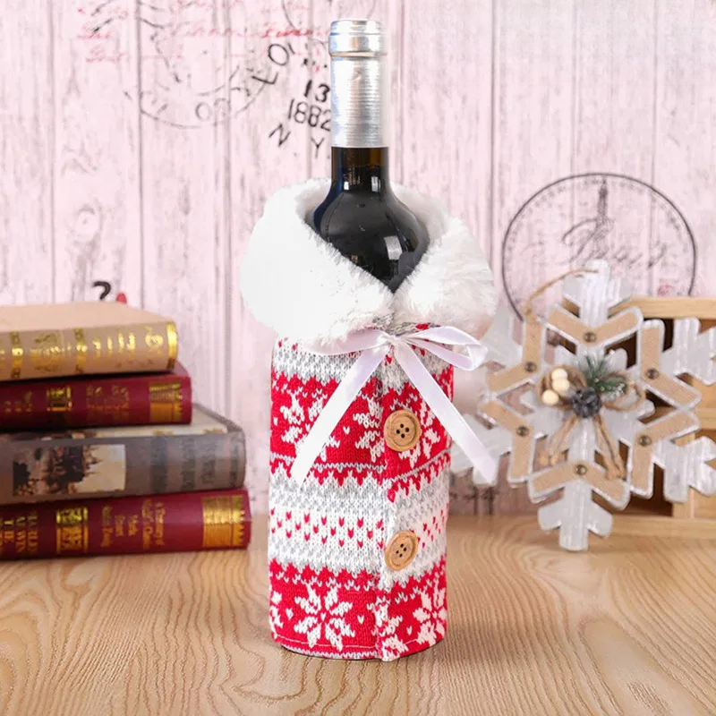 Réchauffeur de vin - Housse de bouteille de vin pour Noël