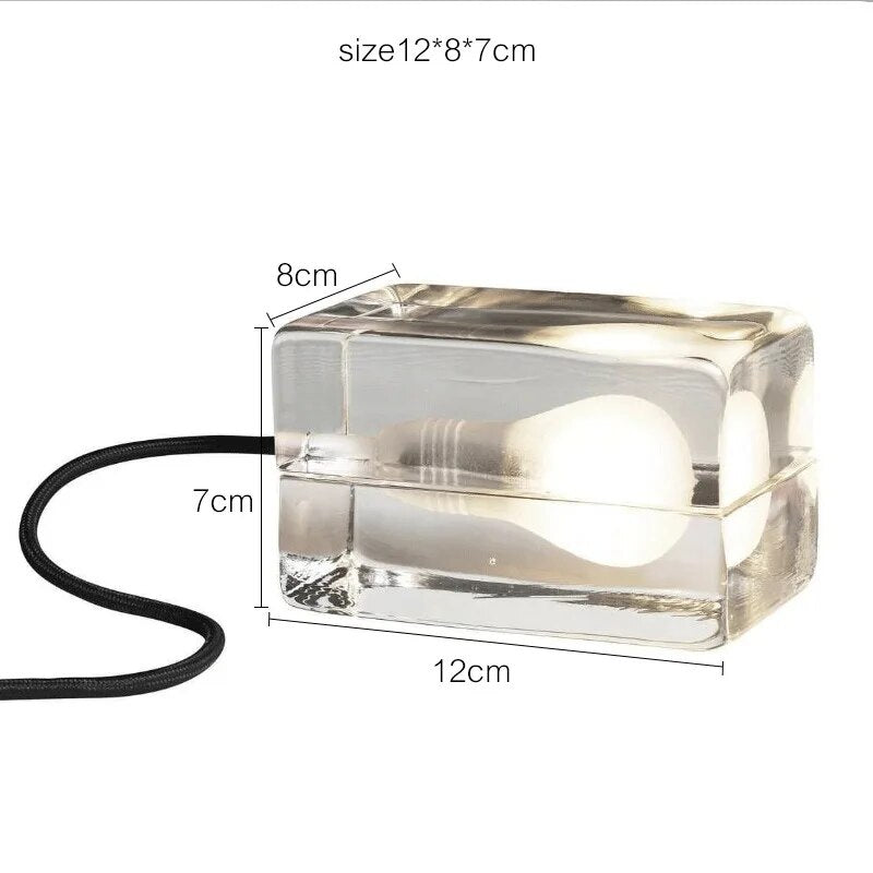 Lampe de table transparente - Cristal clair