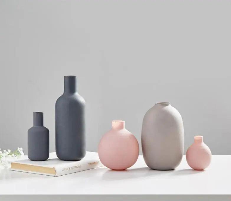 Collection de Vases en Céramique Modernes | Décoration Intérieure Élégante Minimaliste Multicolore