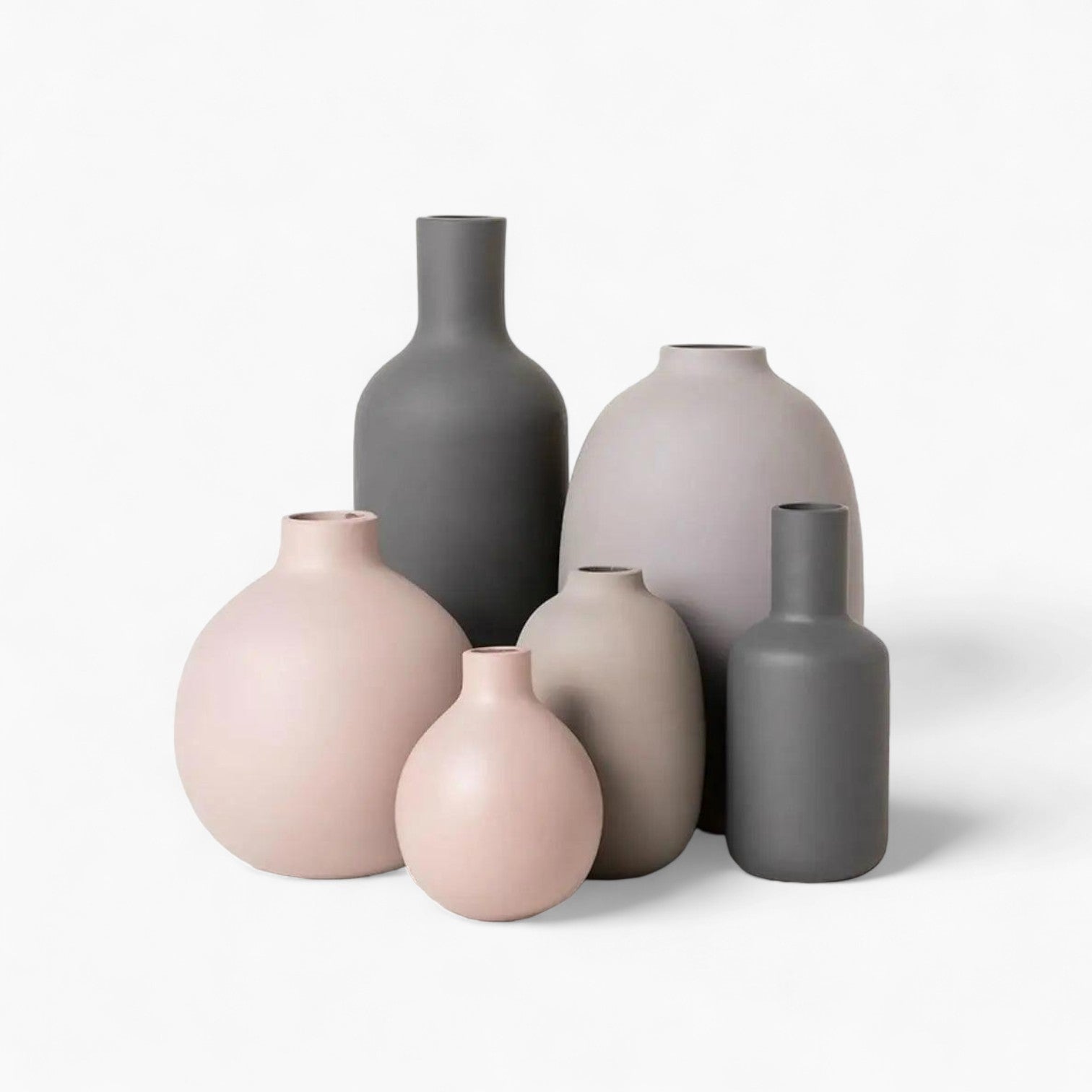 Collection de Vases en Céramique Modernes | Décoration Intérieure Élégante Minimaliste Multicolore
