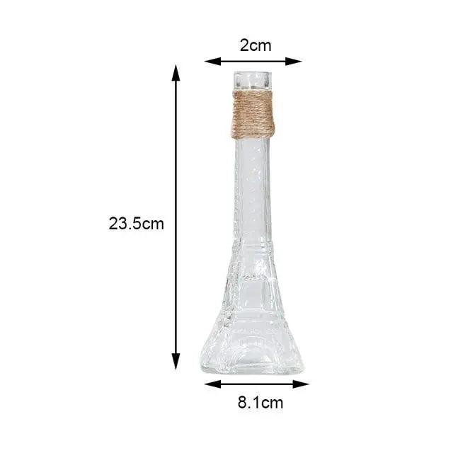 Vases en verre minimalistes | Décorations de table élégantes pour fleurs et hydroponie
