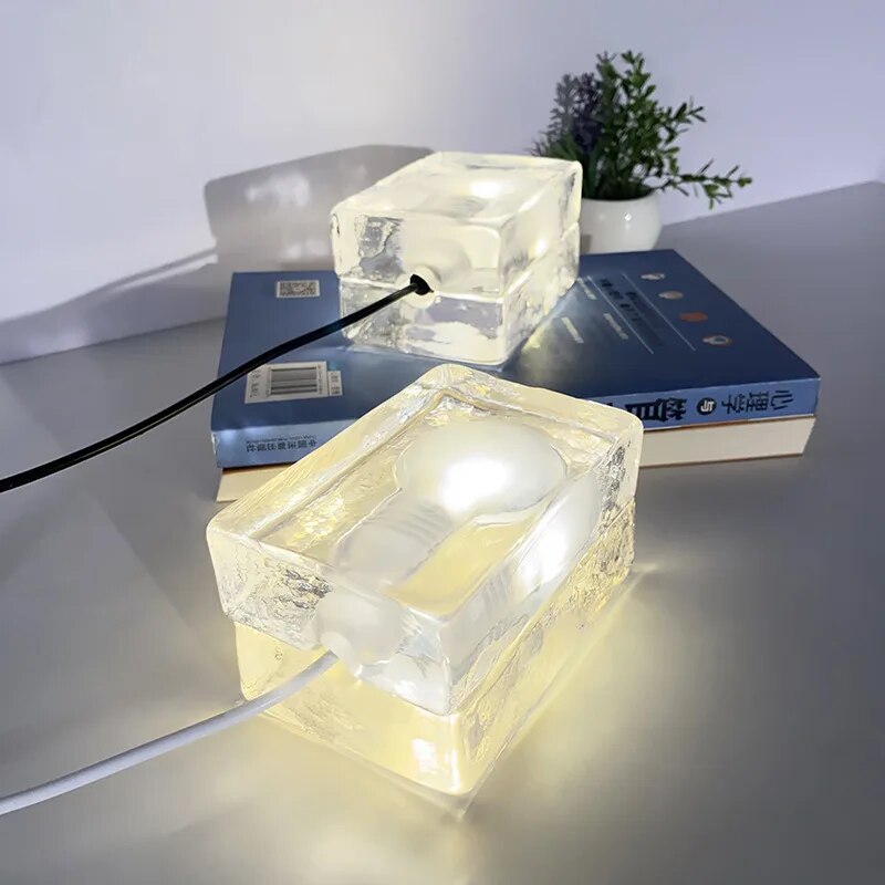 Lampe de table transparente - Cristal clair