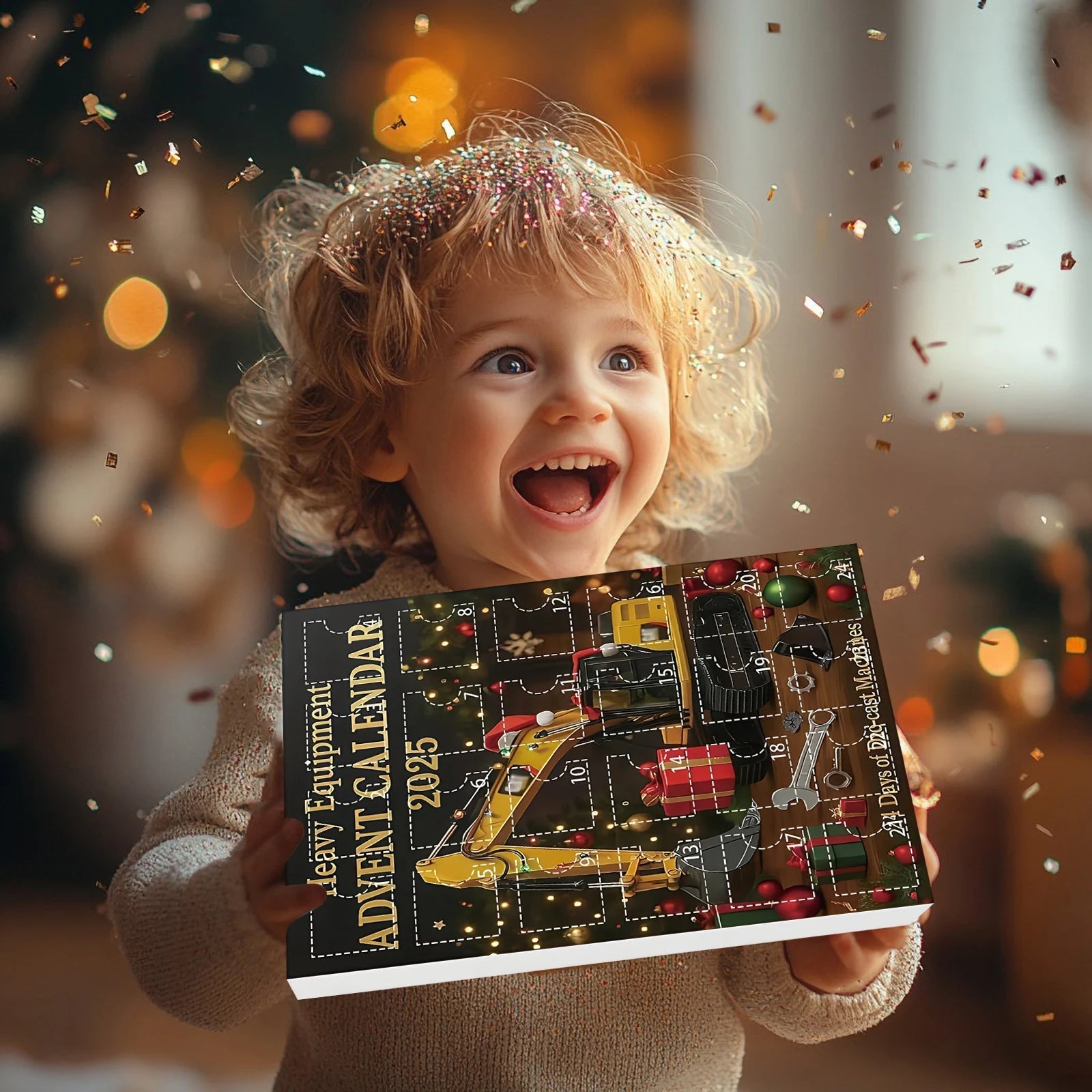 Calendrier de l'Avent pour enfants | Décorations de véhicules de chantier 5