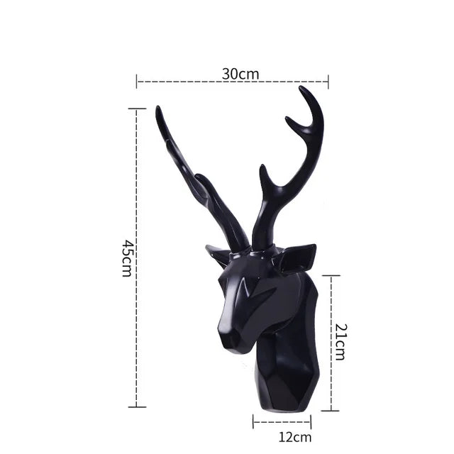 MajesticStag - Statue 3D de tête de cerf