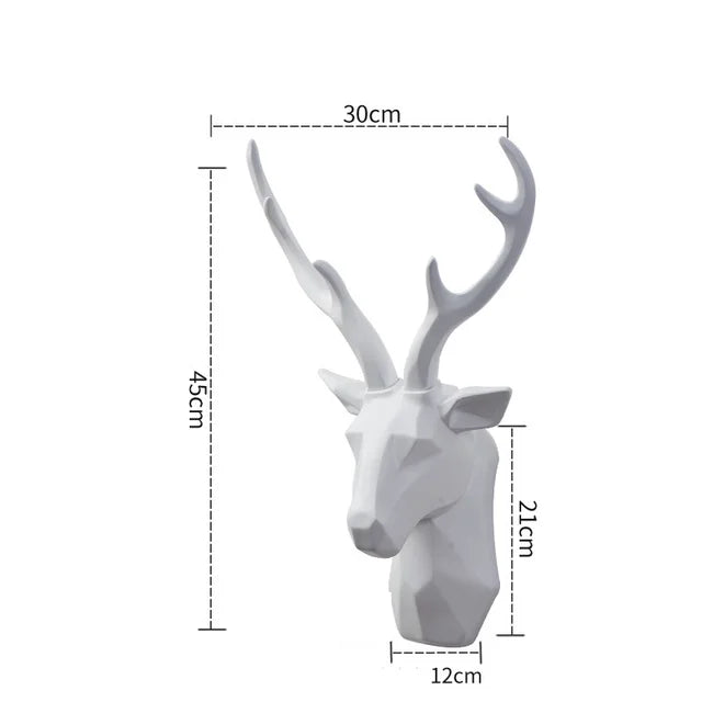 MajesticStag - Statue 3D de tête de cerf