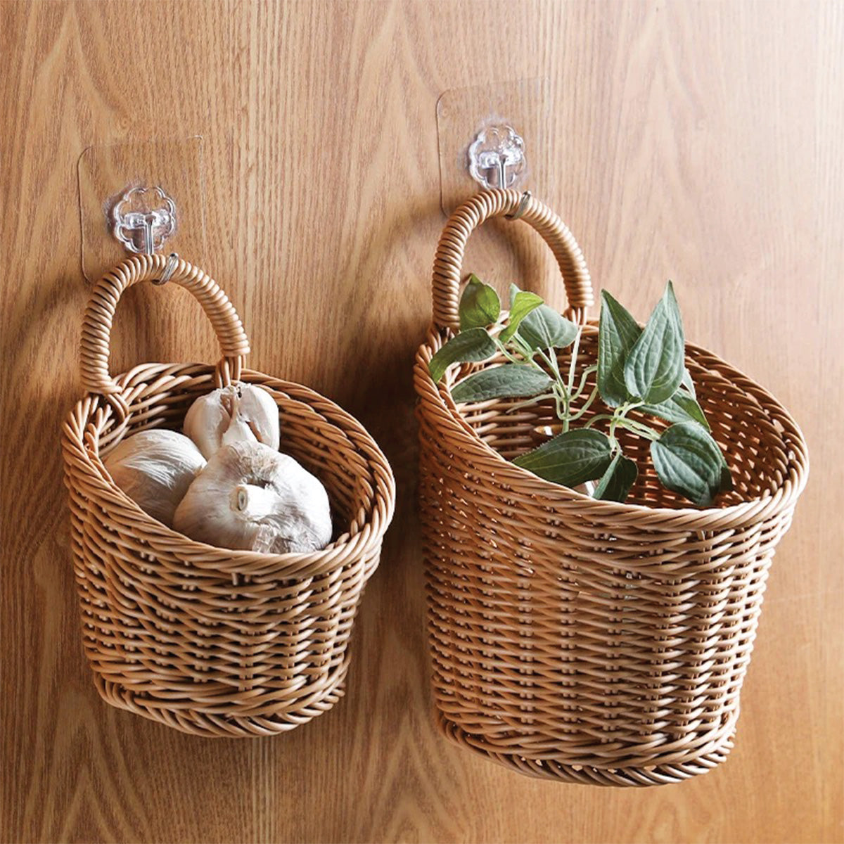 Paniers suspendus tissés à la main | Solutions de stockage artisanales