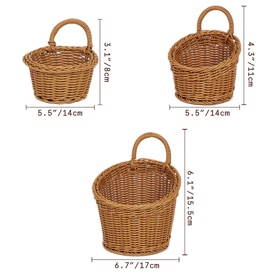 Paniers suspendus tissés à la main | Solutions de stockage artisanales