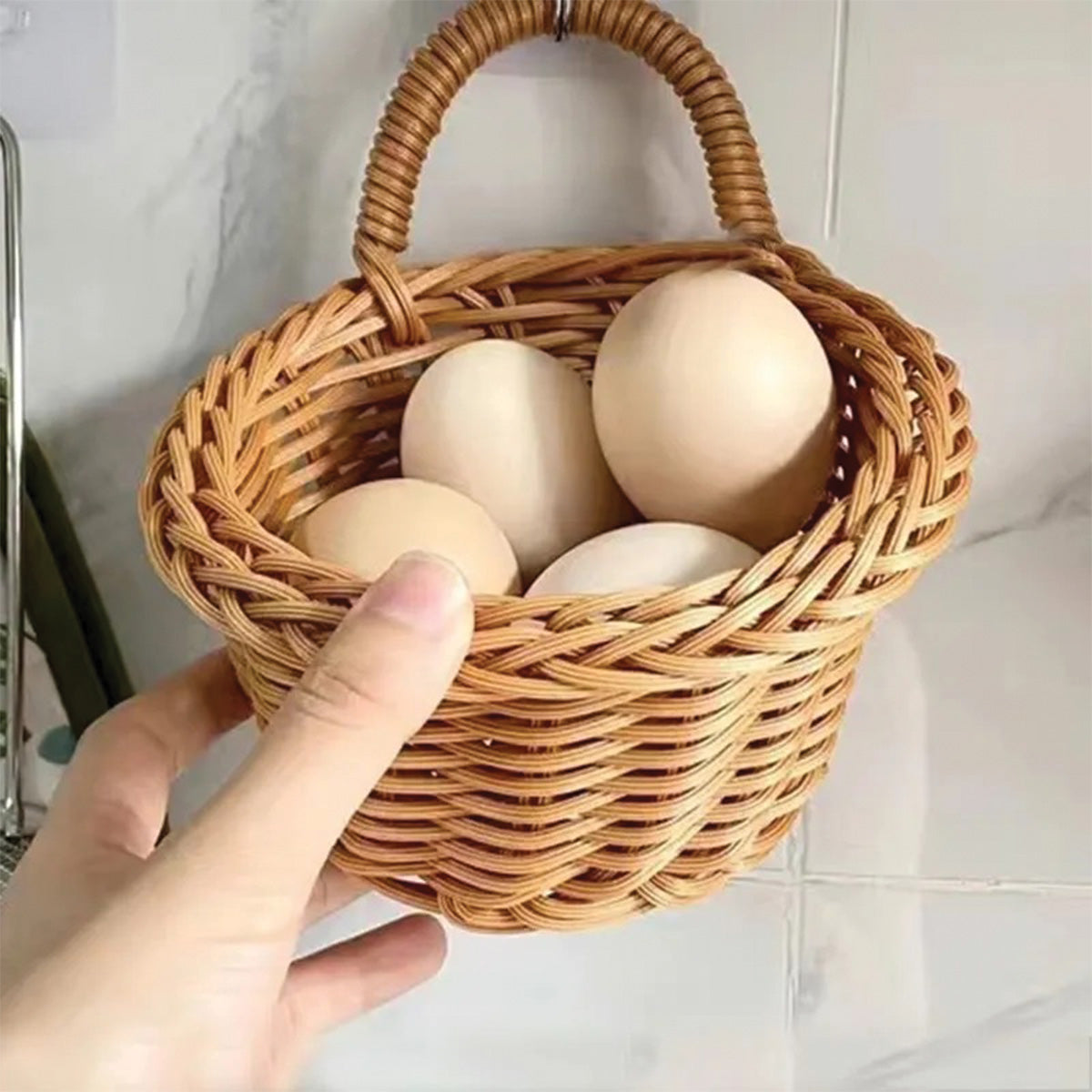 Paniers suspendus tissés à la main | Solutions de stockage artisanales