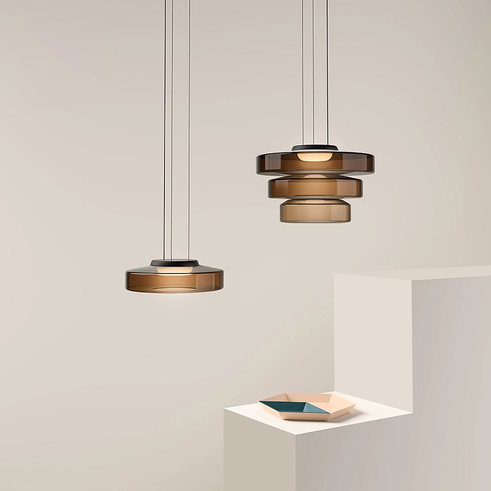 Clario - Suspensions en Verre Modernes | Lampes LED réglables pour intérieurs contemporains