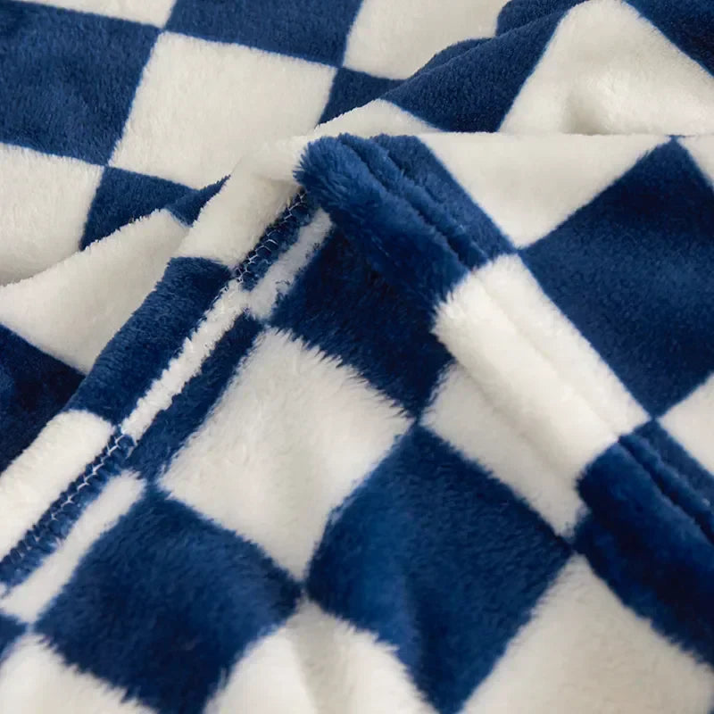 Plaid ClassiqueConfort - Couverture à Motif Damier Tendance