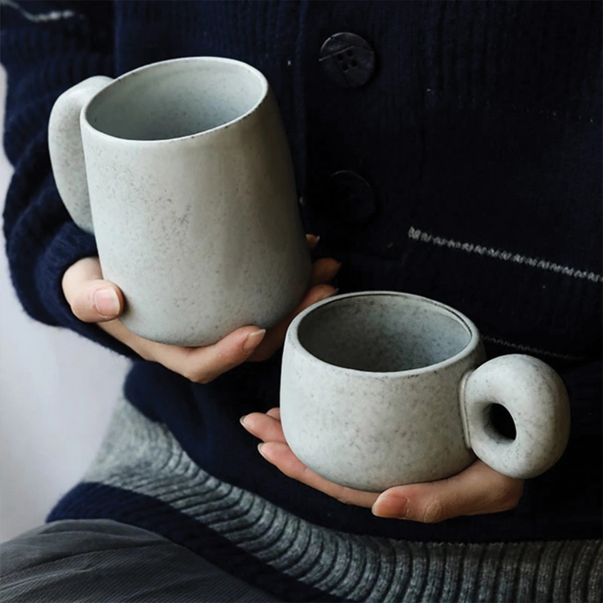 Mugs en pierre faits main Louv | Vaisselle en céramique unique