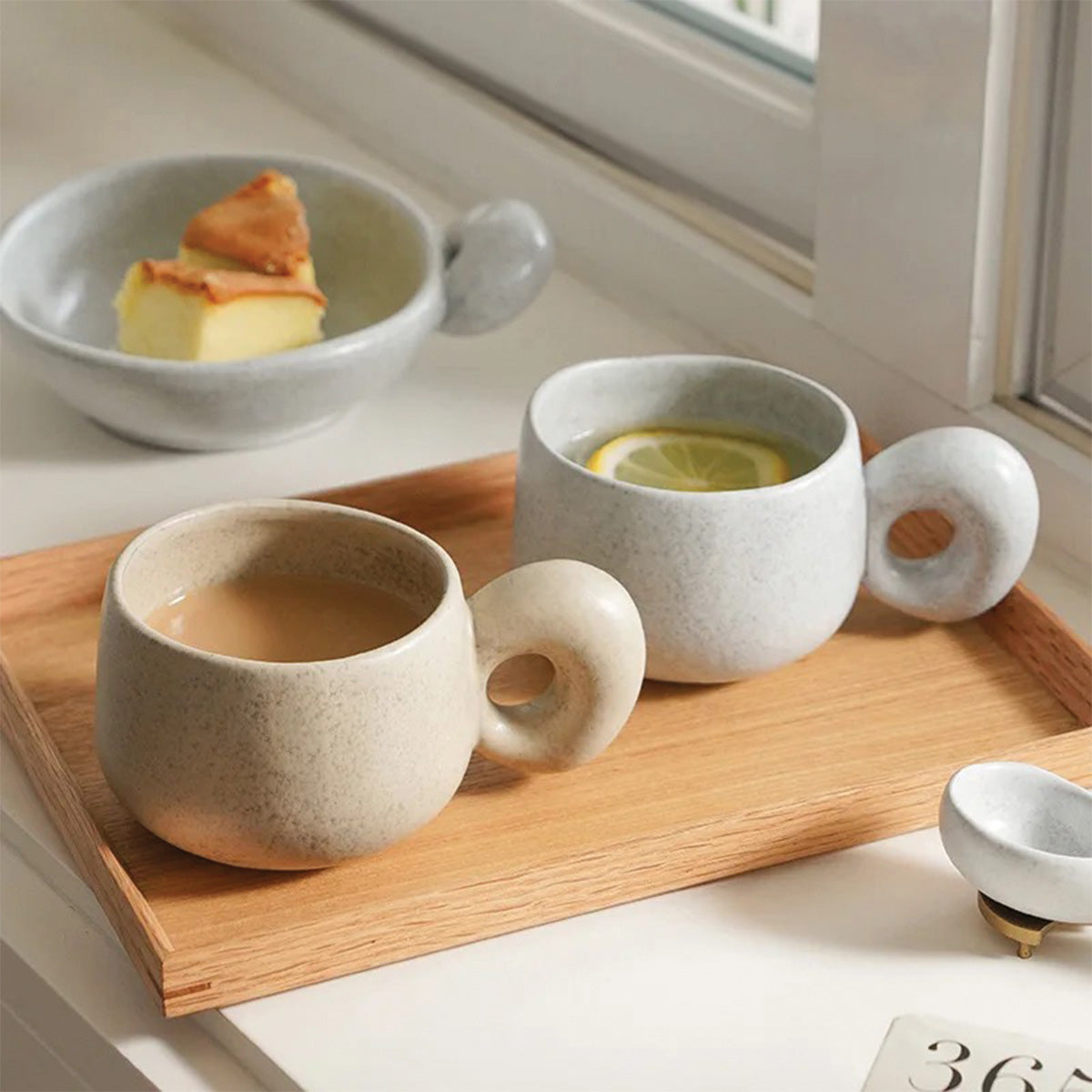 Mugs en pierre faits main Louv | Vaisselle en céramique unique