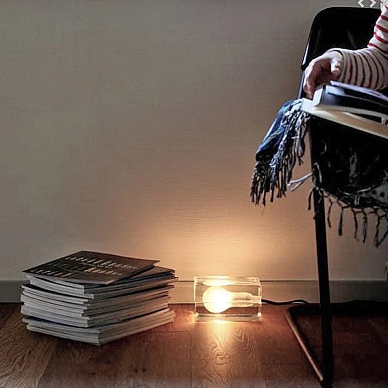 Lampe de table transparente - Cristal clair