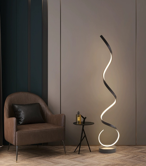 Lampadaire Courbé | Éclairage Moderne Stylé