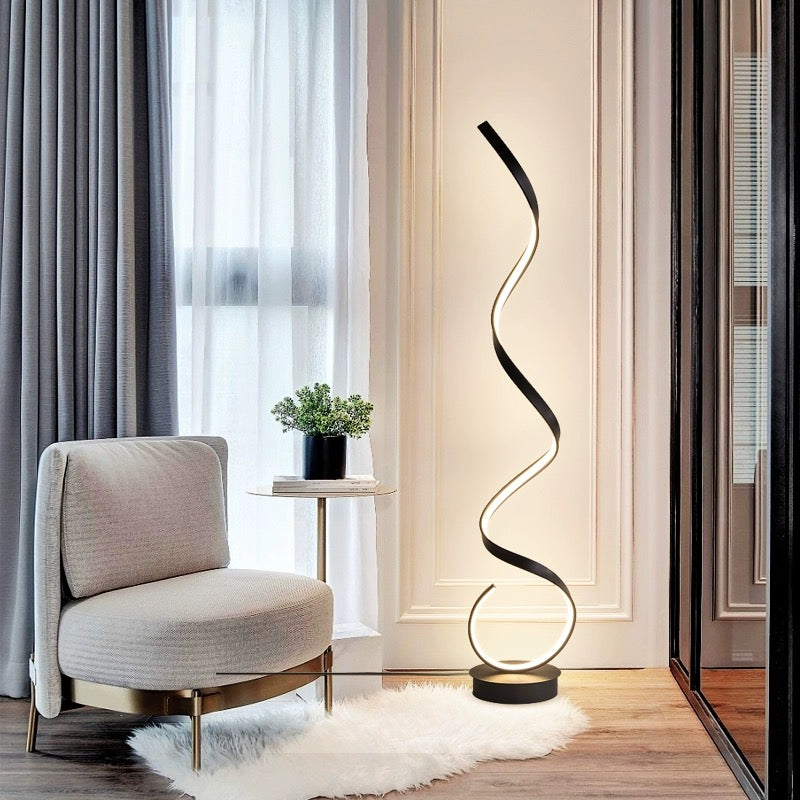 Lampadaire Courbé | Éclairage Moderne Stylé