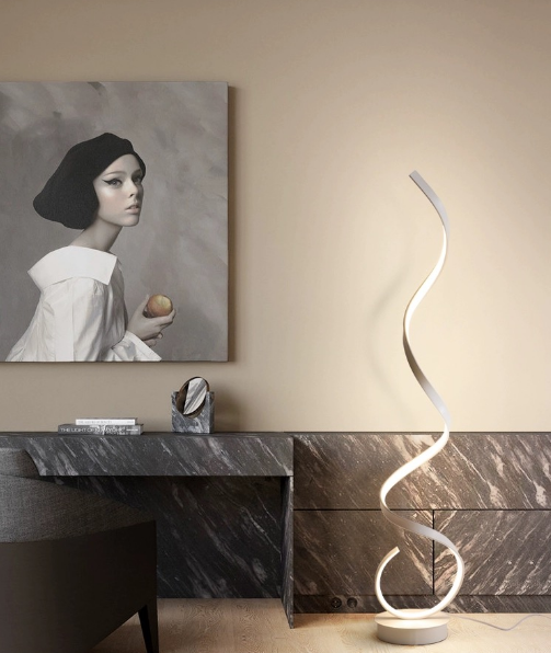 Lampadaire Courbé | Éclairage Moderne Stylé