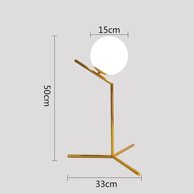 LuminaRing - Lampe en verre nordique en forme de boule