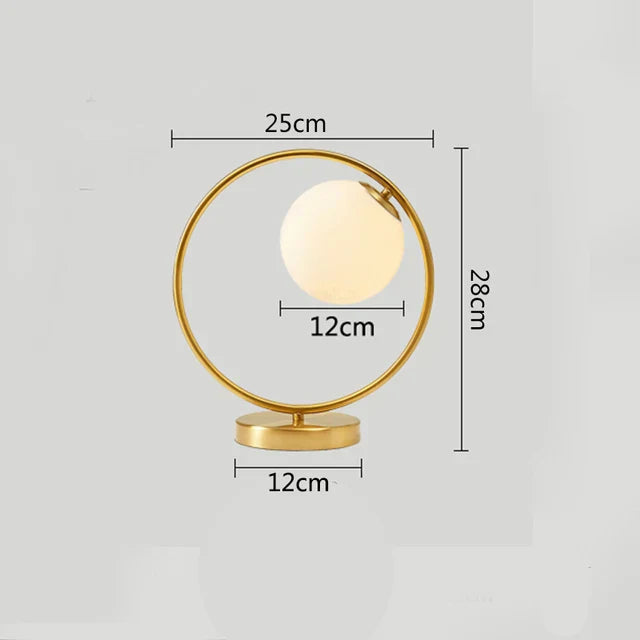 LuminaRing - Lampe en verre nordique en forme de boule