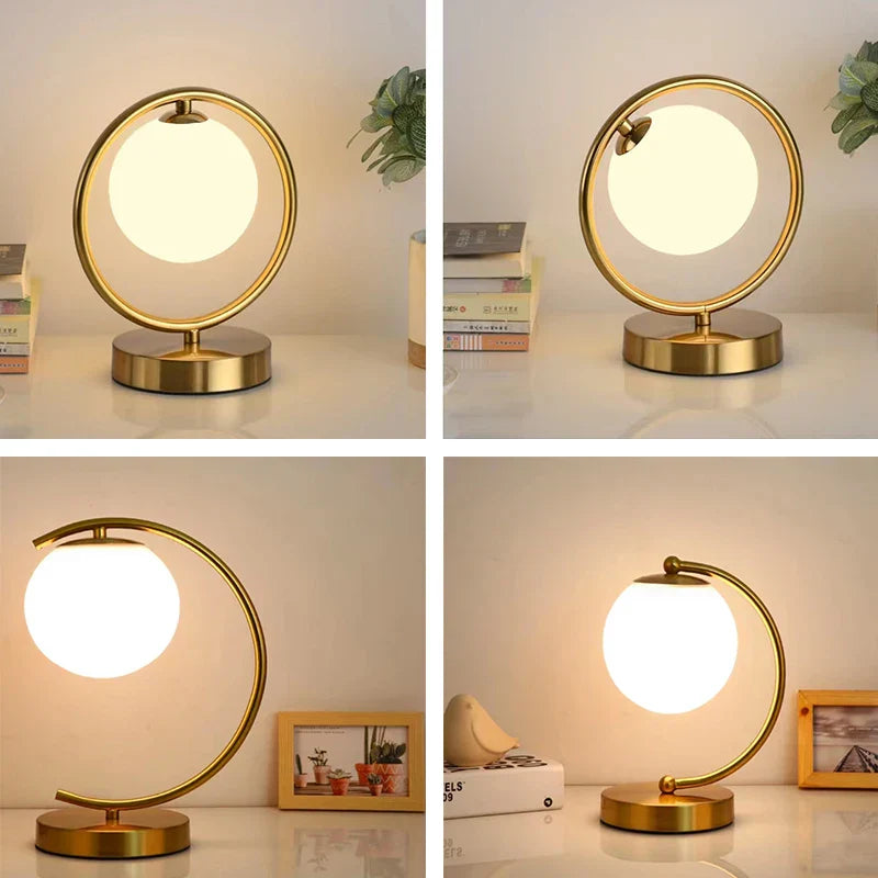 LuminaRing - Lampe en verre nordique en forme de boule