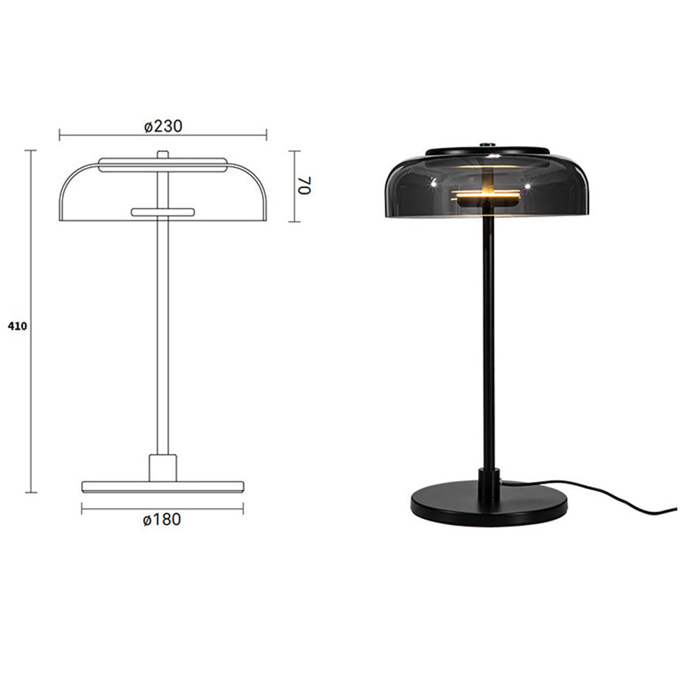 Lampe en verre nordique élégante | Lumière de table moderne pour table de chevet
