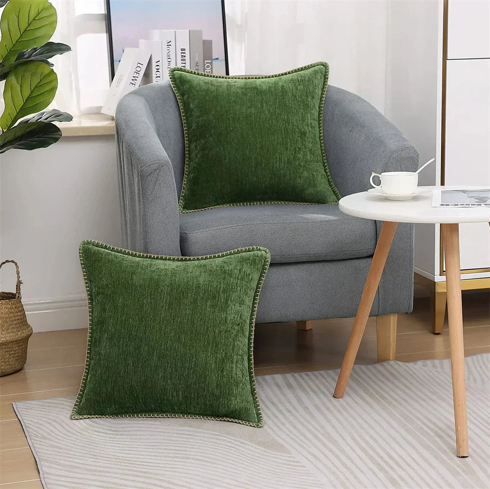 LuminaLuxe - Housse de coussin en chenille