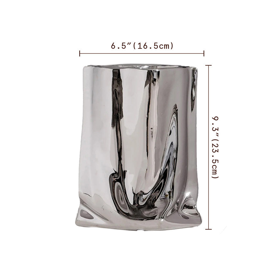 Vase à Fleurs Plissé | Décor Contemporain, Idéal pour Toute Pièce