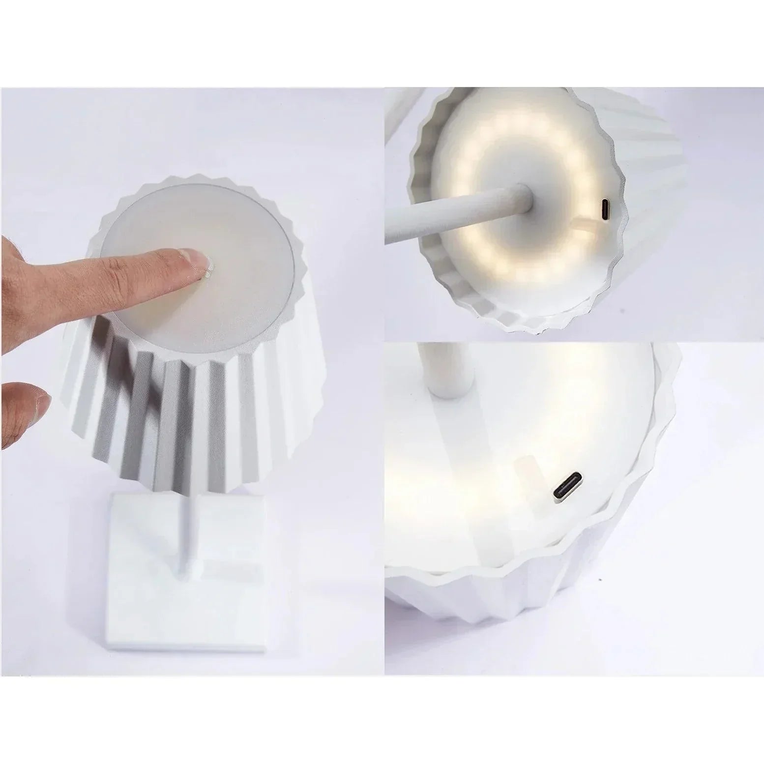 LuxiGlow - Lampe de Table LED Sans Fil | Recharge USB et intensité réglable