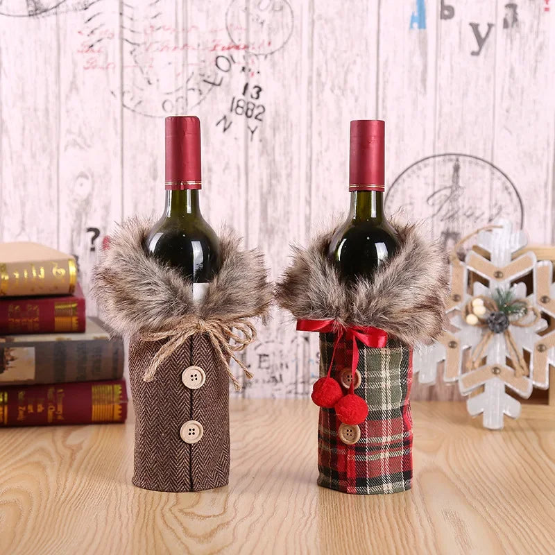 Réchauffeur de vin - Housse de bouteille de vin pour Noël