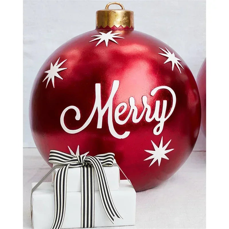 Ornement de jardin | énorme boule de Noël gonflable en PVC