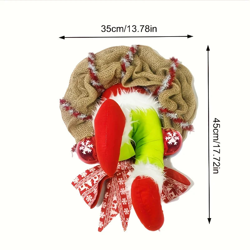 Couronne de Noël avec Jambes d'Elfe
