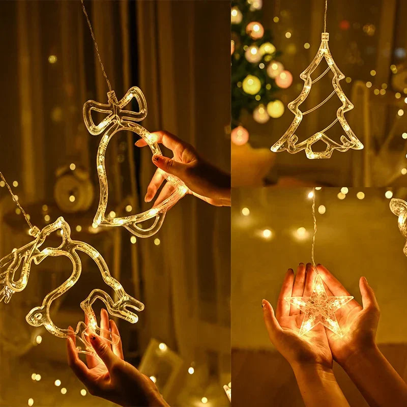 Lumières Festives - Guirlande en forme d'étoile et de lune