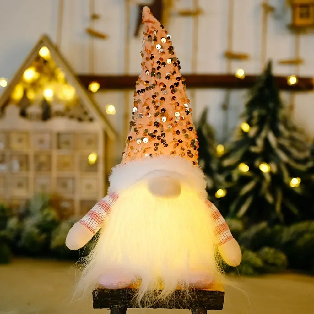 Gnome de Noël - Décoration lumineuse de Noël pour la maison