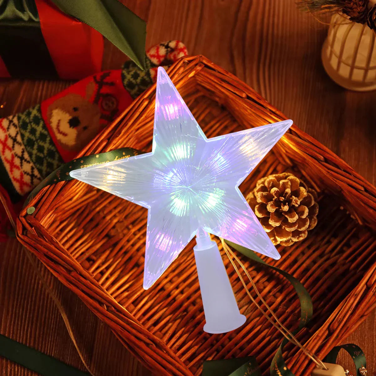 Starlit - Étoile illuminée pour le sommet du sapin de Noël
