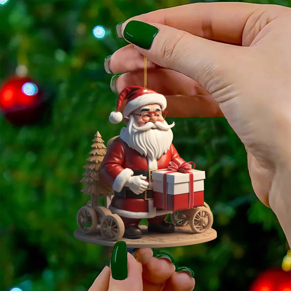 FestiveClaus | Ornement de Noël en forme de Père Noël suspendu