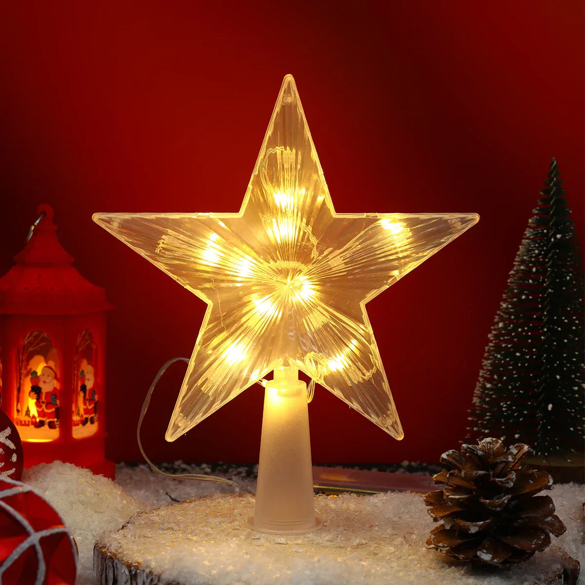 Starlit - Étoile illuminée pour le sommet du sapin de Noël