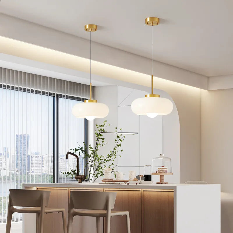 Orvalo - Luminaire Suspension en Verre et Cuivre | Design nordique moderne avec douille E27