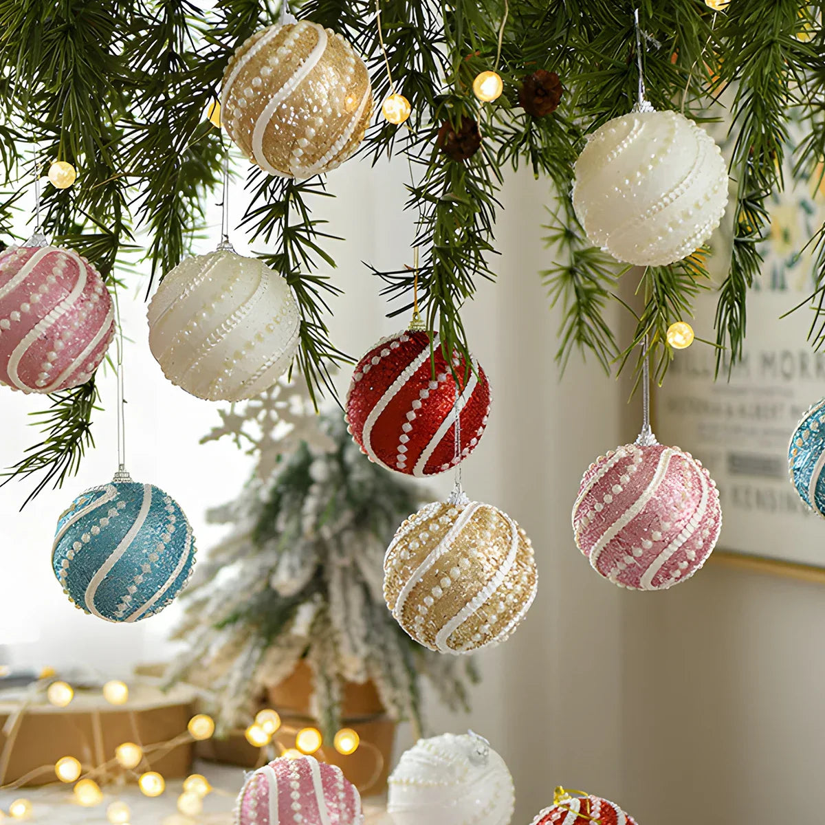 PearlXmas | Élégant ornement de sapin de Noël