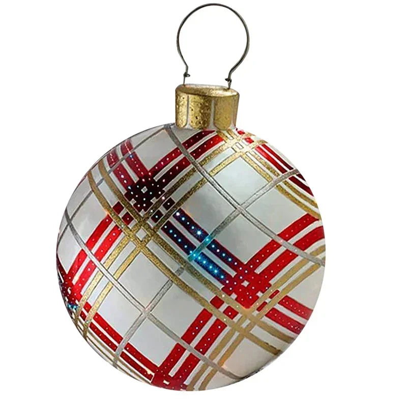 Ornement de jardin | énorme boule de Noël gonflable en PVC