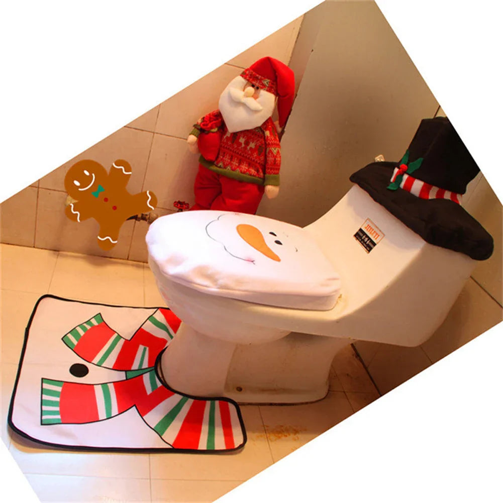 JollySanta | Couvre WC avec design de Noël